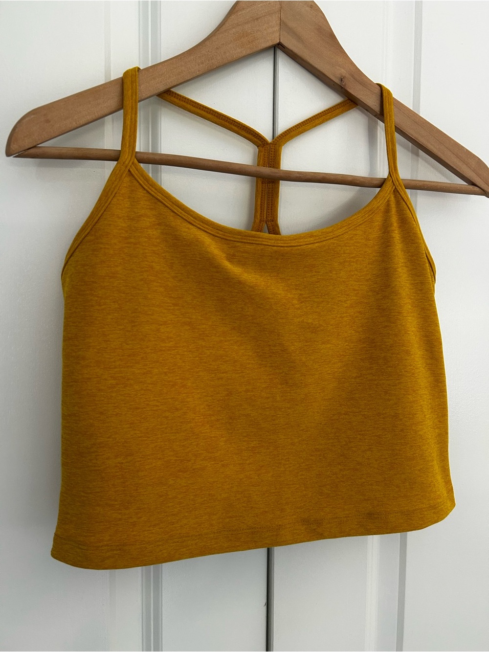 Beyond Yoga Racerback Cropped Tank Yellow Size Large Activewear